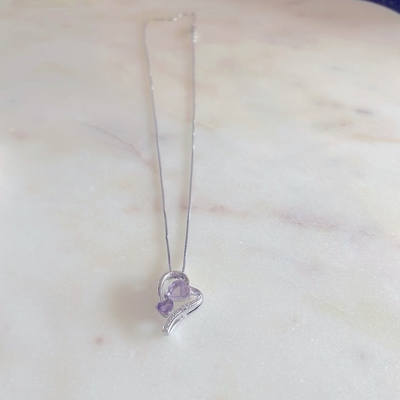 Sterling Silver Heart Necklace - Picture 2 of 7